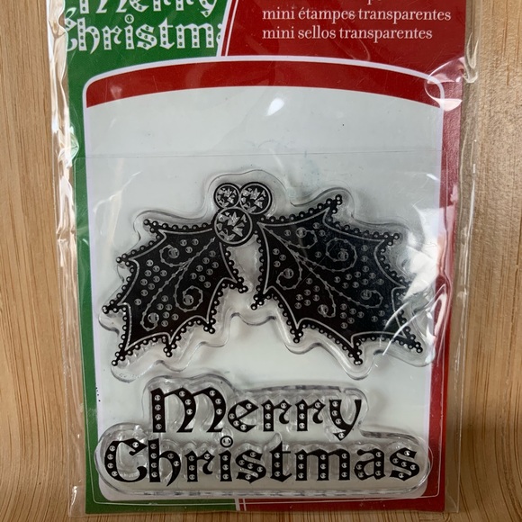 Lot of 4 Small Christmas Clear Stamp set by Inkadinkado - Picture 5 of 7